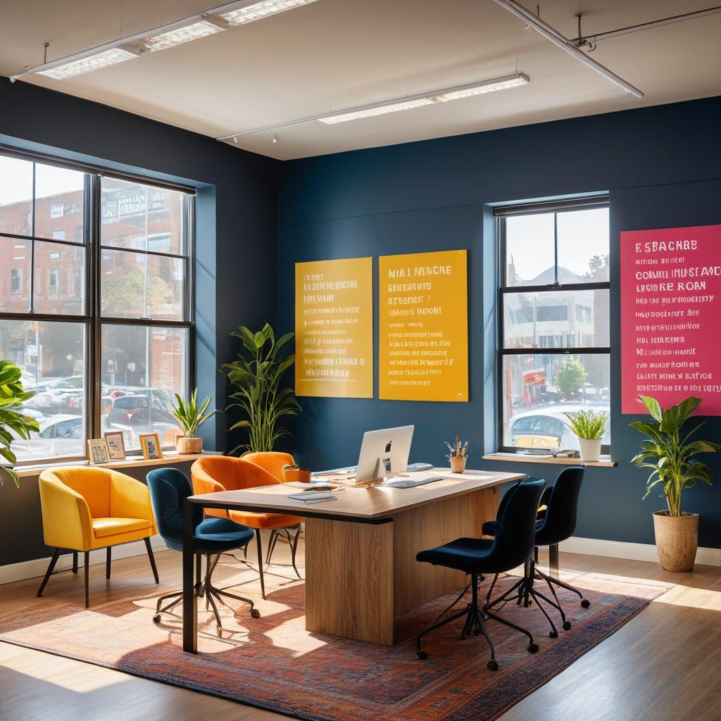 A diverse group of job seekers interacting with a friendly employment advisor in a modern, welcoming office space filled with motivational posters. The scene shows a digital board displaying various job options, and people of different backgrounds discussing their career aspirations. Sunlight streams through large windows, creating an uplifting atmosphere for meaningful conversations about job placements. bright colors. super-realistic. modern design.